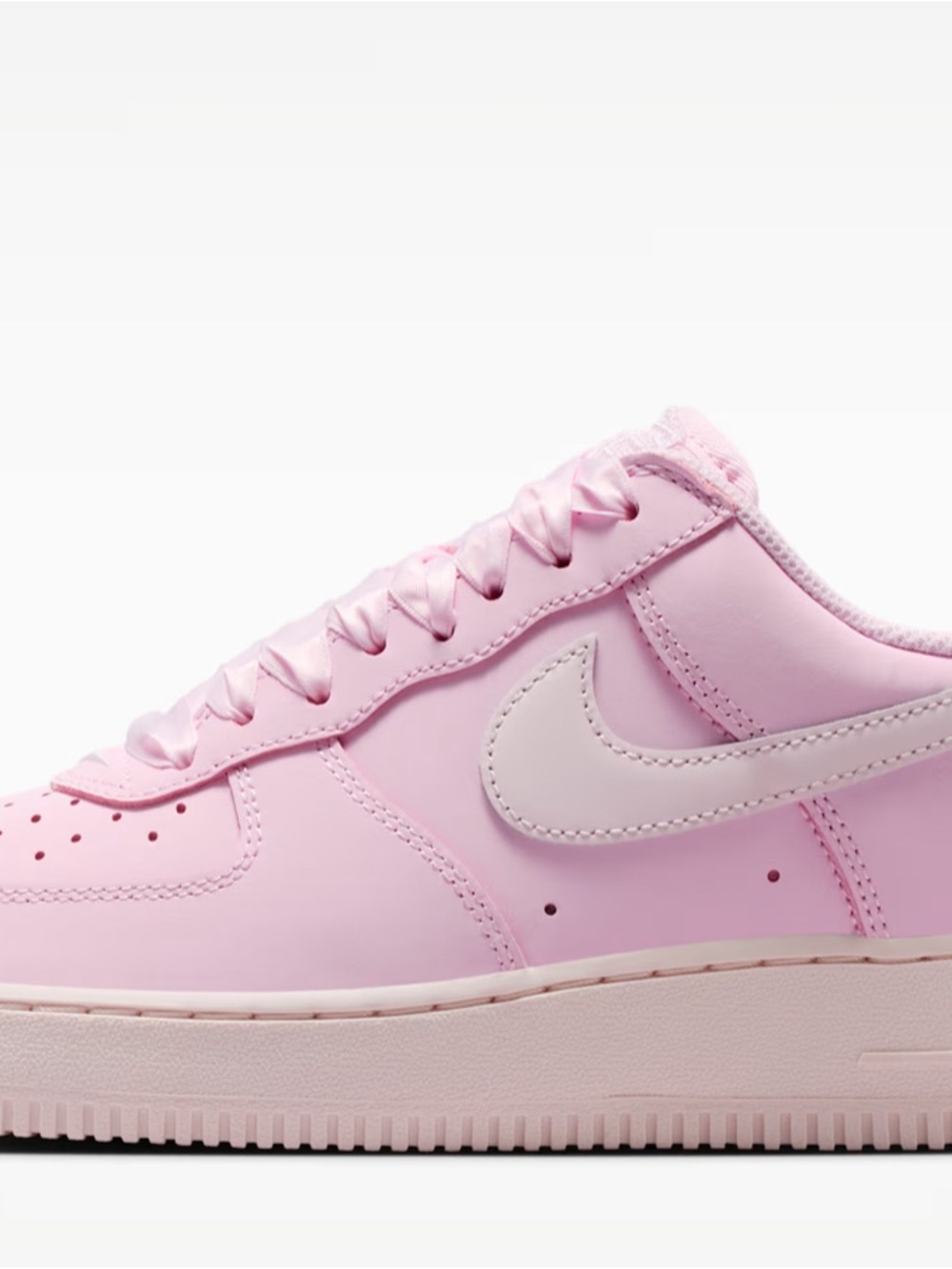 Nike Women's Low-Top Sneaker - Light Pink with Cream Swoosh